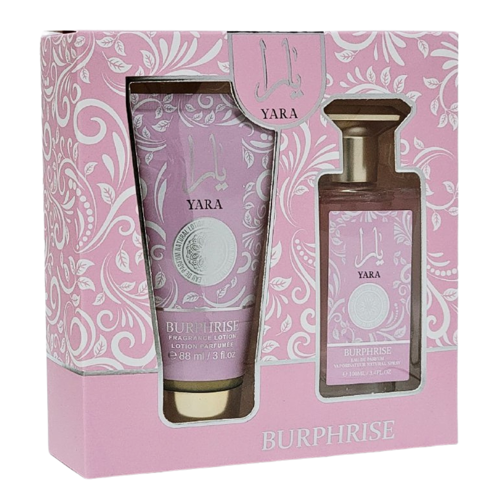 SET YARA BURPHRISE EDP 100ML, BODY LOTION 88ML (M)