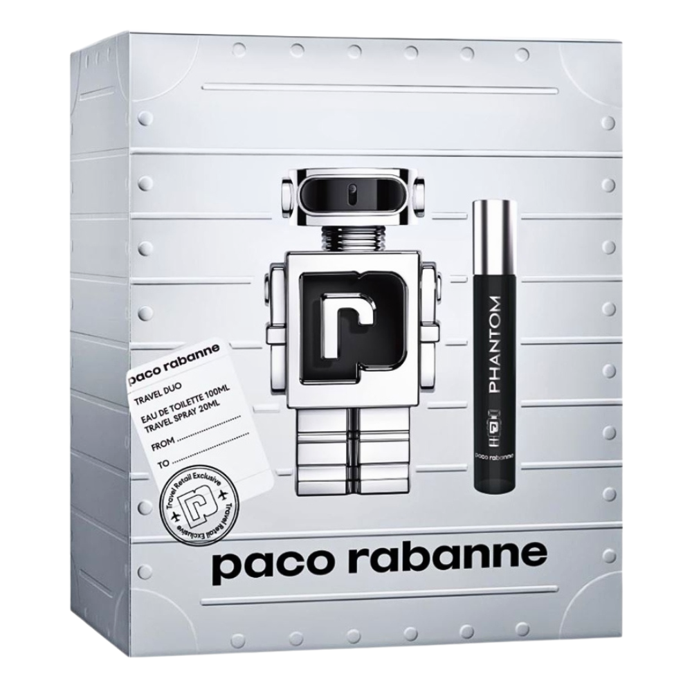 SET PACO RABANNE PHANTOM TRAVEL DUO EDT 100ML EDT 20ML (H)