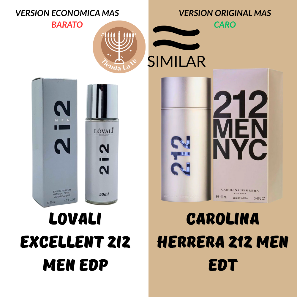 LOVALI EXCELLENT 2i2 MEN EDP 50ML (H) (AROMA SIMILAR CAROLINA HERRERA 212 MEN EDT)