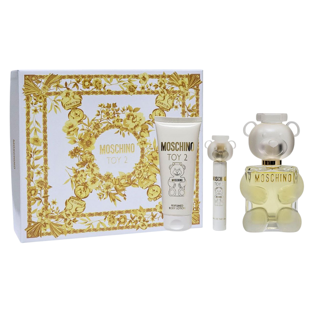 SET MOSCHINO TOY 2 EDP 100ML, MINI EDP 10ML, BODY LOTION 100ML (M)