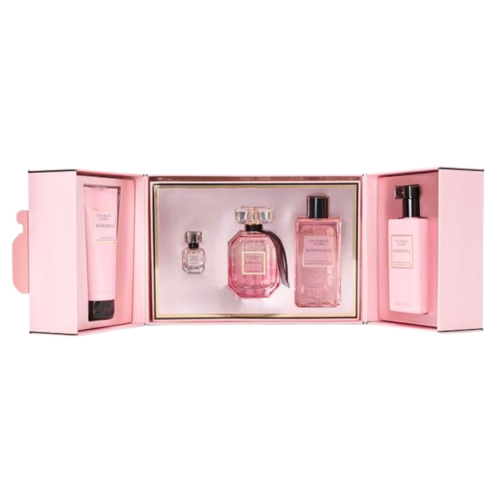 SET VICTORIA'S SECRET BOMBSHELL EDP 100ML EDP 7.5ML SPLASH 250ML CREMA CORPORAL 250ML GEL DE DUCHA 200ML (M)
