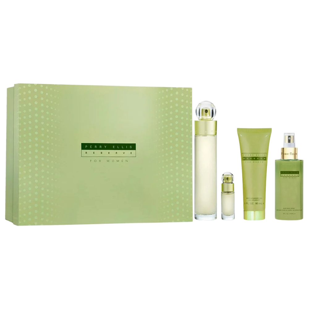 SET PERRY ELLIS RESERVE FOR WOMEN EDP 100ML, EDP 7.5, SHOWER GEL 90ML, BODY MIST 118ML (M)