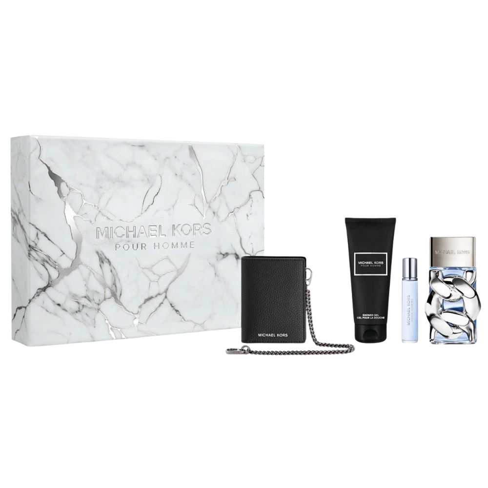 SET MICHAEL KORS POUR HOMME EDP 100ML, EDP 10ML, SHOWER GEL 100ML BILLETERA (H)