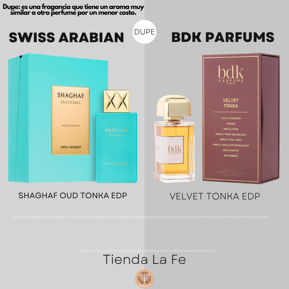 SWISS ARABIAN SHAGHAF OUD TONKA EDP 75ML (U) (DUPE BDK PARFUMS VELVET TONKA EDP)