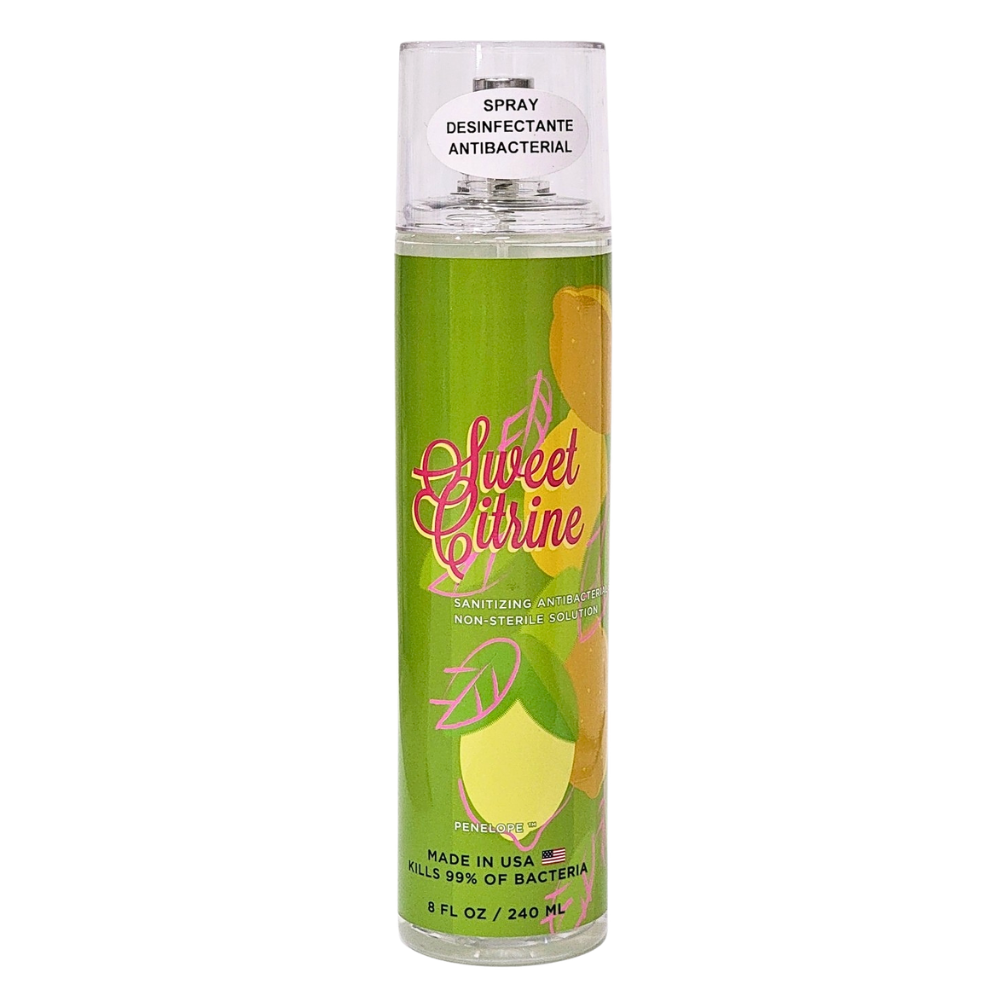 DESINFECTANTE SPRAY ANTIBACTERIAL AROMATIZADO CITRICO SWEET CITRINE PENELOPE 240ML