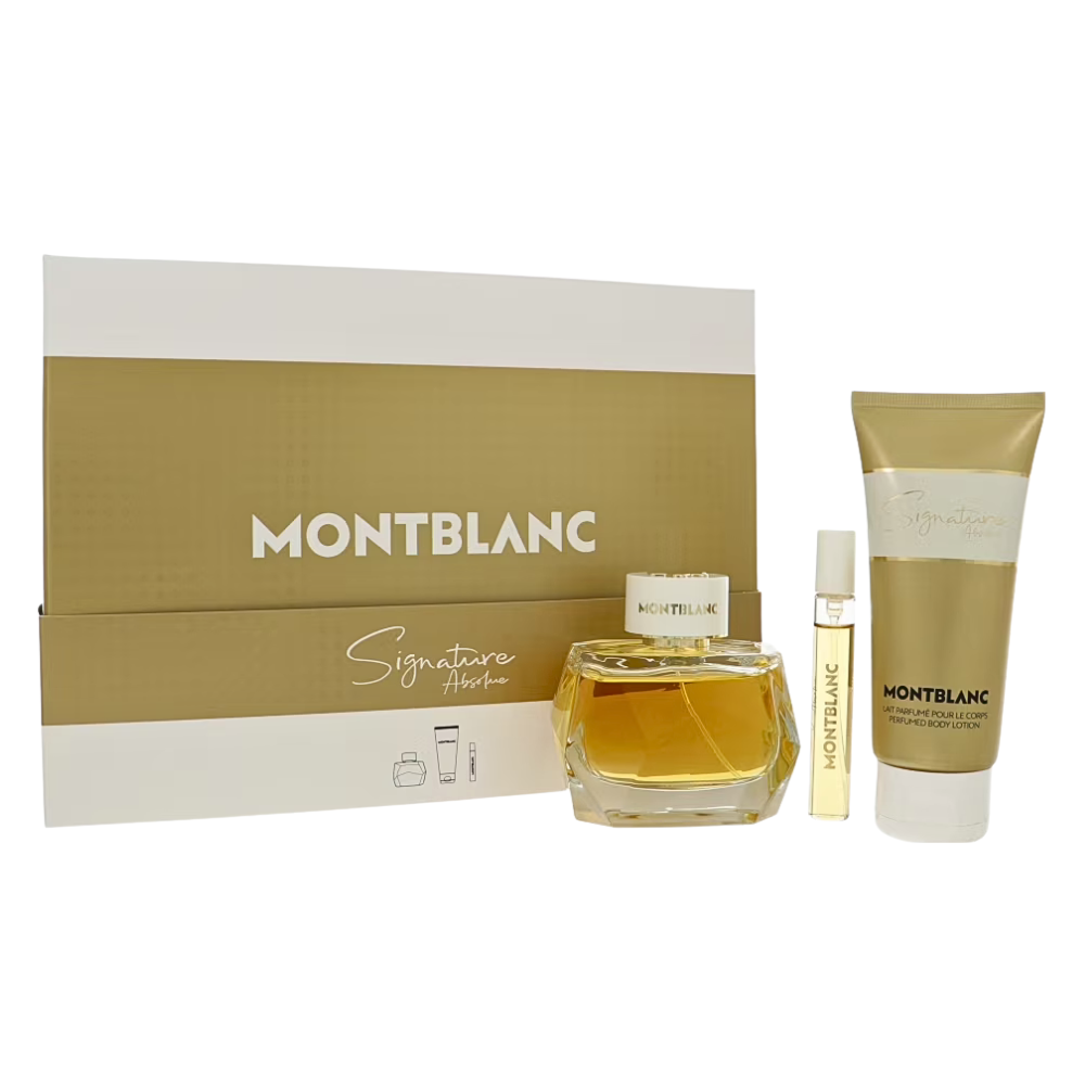 SET MONT BLANC SIGNATURE ABSOLUE EDP 90ML, MINI EDP 7.5ML, BODY LOTION 100ML (M)
