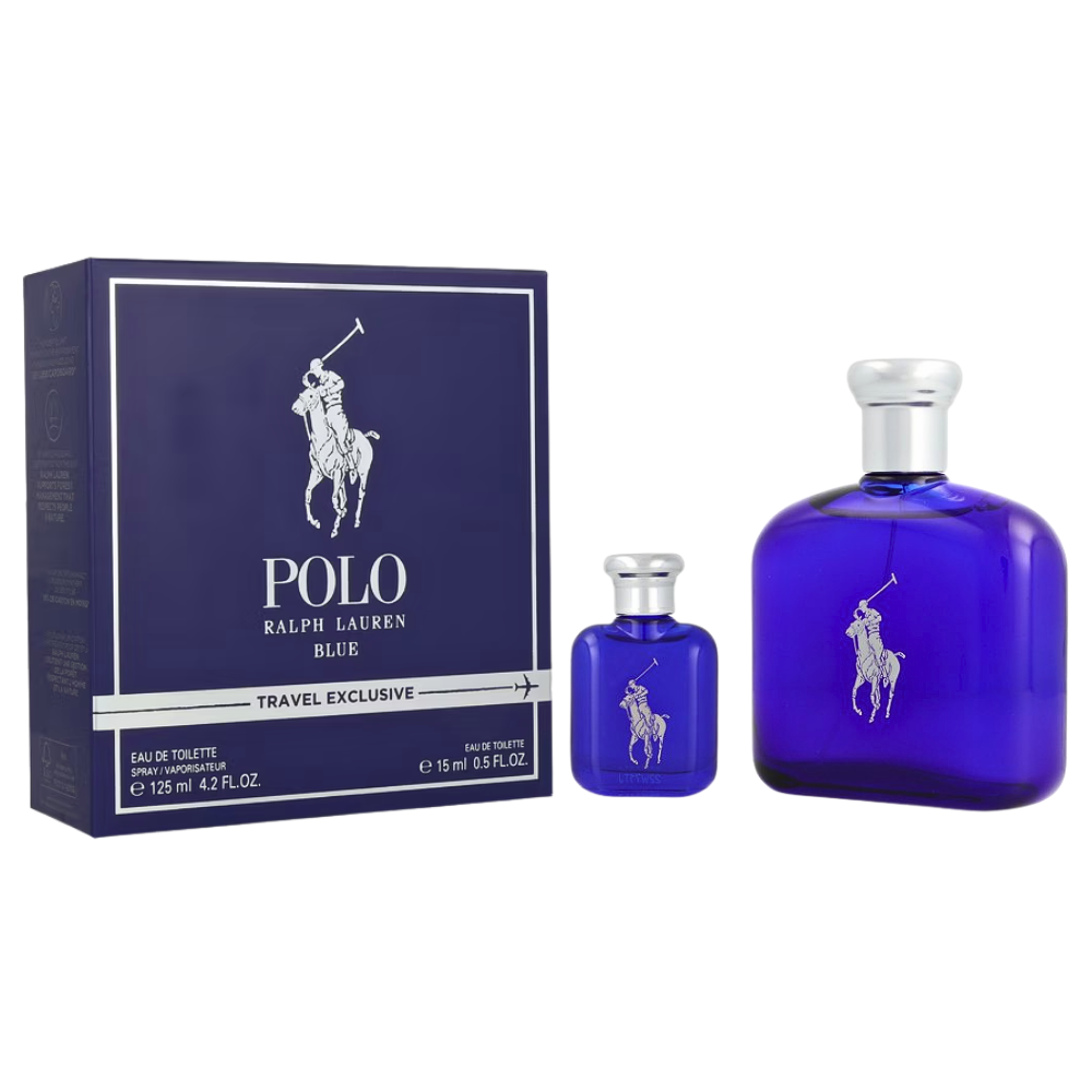 SET RALPH LAUREN POLO BLUE TRAVEL EXCLUSIVE EDT 125ML, EDT 15ML (H)