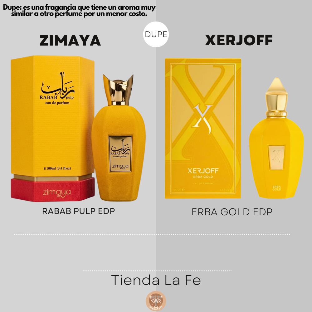 ZIMAYA RABAB PULP EDP 100ML (U) (DUPE XERJOFF ERBA GOLD EDP)