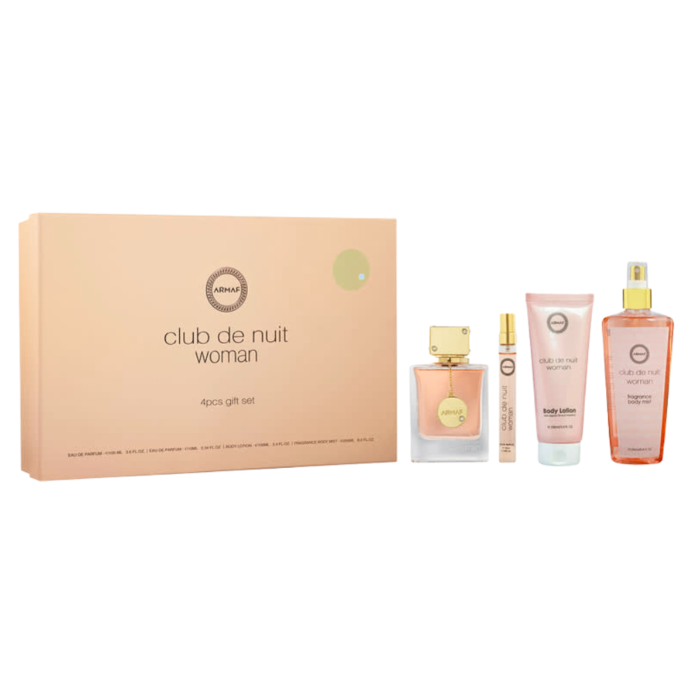 SET ARMAF CLUB DE NUIT WOMAN EDP 105ML, EDP 10ML, BODY LOTION 100ML, BODY MIST 250ML (M)