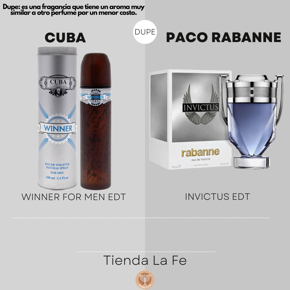 CUBA WINNER FOR MEN EDT 100ML (H) (DUPE PACO RABANNE INVICTUS EDT)