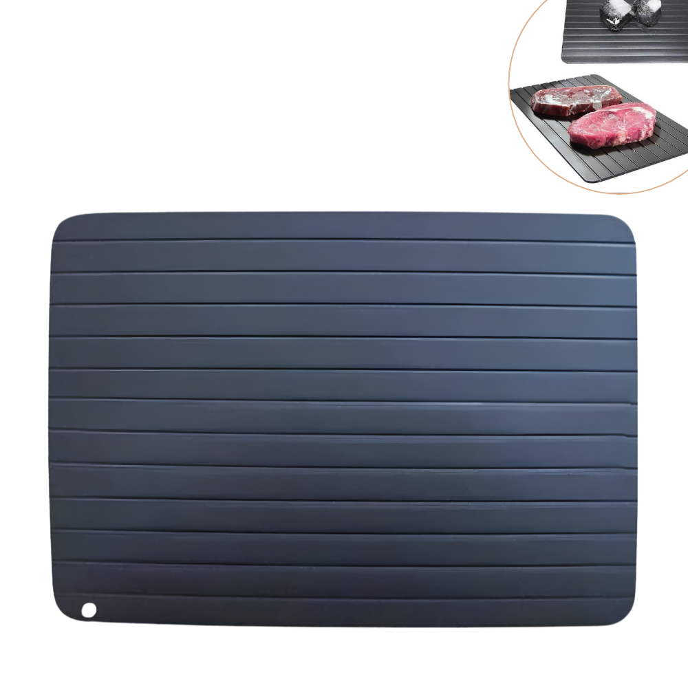 BANDEJA DE ALUMINIO DE DESCONGELACION RAPIDA PARA CARNES Y ALIMENTOS 35.5CMX20.5CM