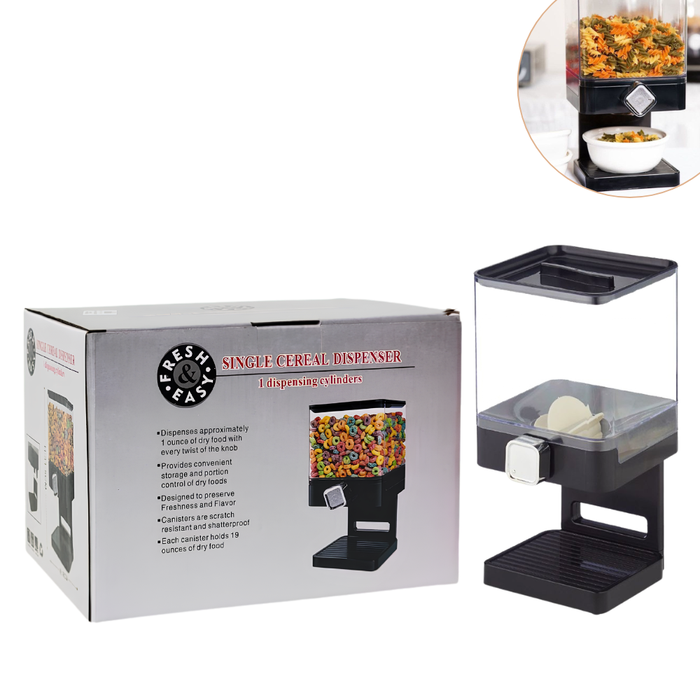 RECIPIENTE DISPENSADOR ALMACENADOR DE ALIMENTOS SECOS O CEREALES 266ML