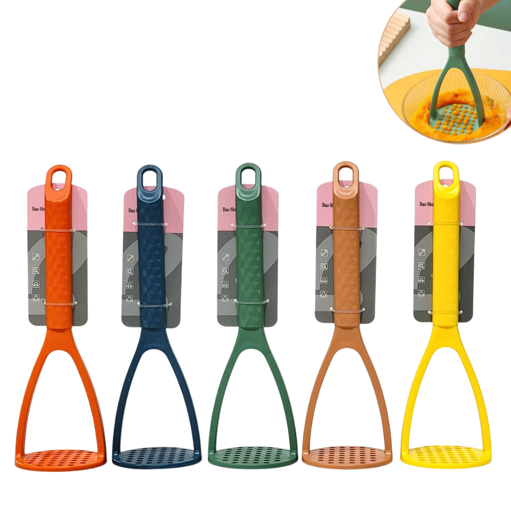 MACHACADOR MANUAL PARA PAPAS, AGUACATE Y FRIJOLES DE PLASTICO