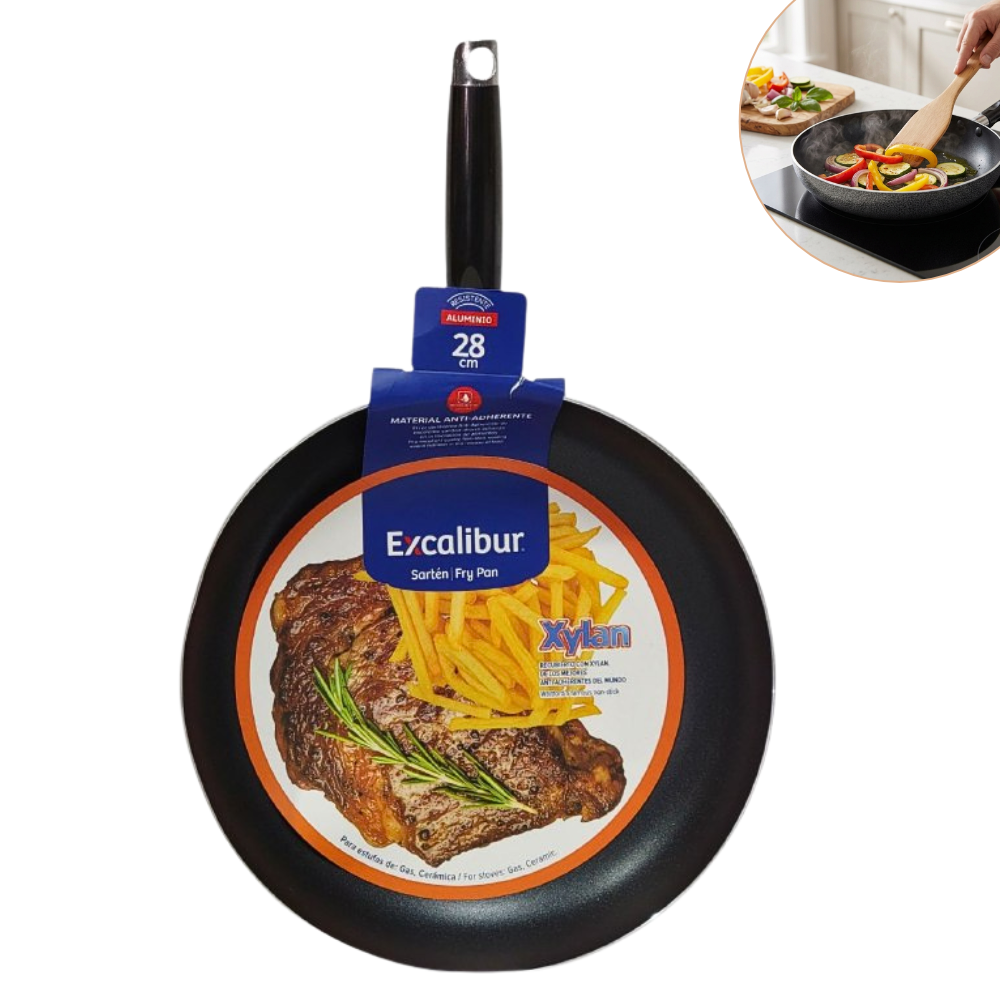 SARTEN MULTIUSOS ANTIADHERENTE DE ALUMINIO EXCALIBUR 28CM