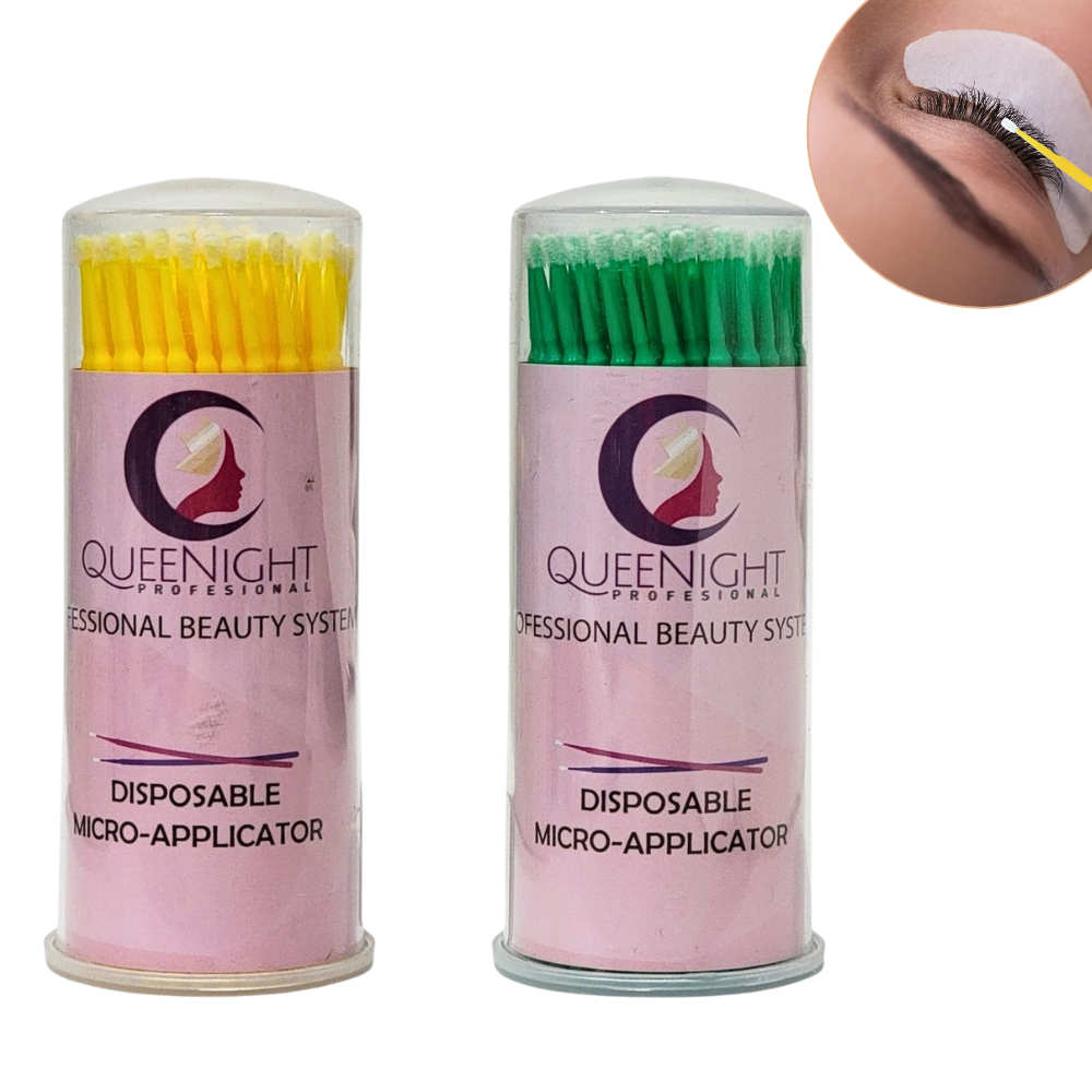 HERRAMIENTAS DE BELLEZA PROFESIONAL MICROBROCHAS Y APLICADORES DE PRECISION DESECHABLES QUEENIGHT