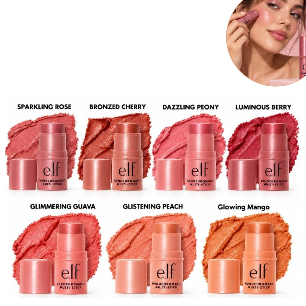 BARRA DE MAQUILLAJE MULTIUSOS CREMOSA 3 EN 1 PARA OJOS, LABIOS Y MEJILLAS ELF 5G