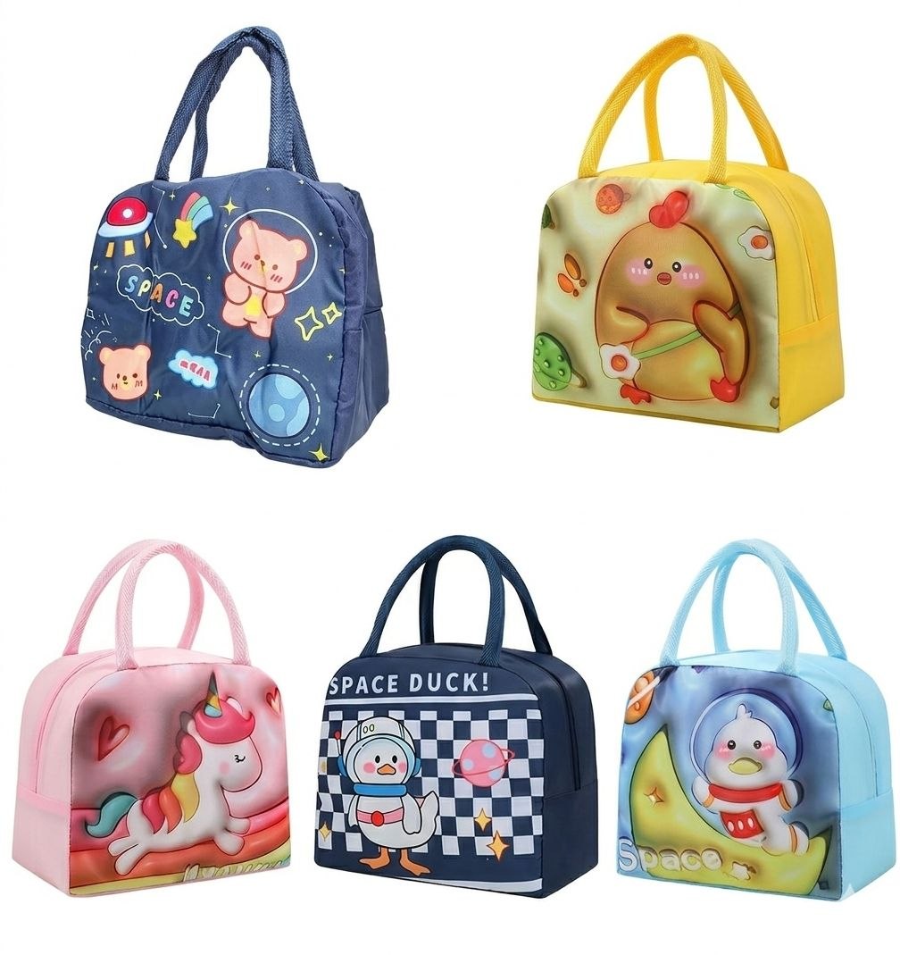 LONCHERA TERMICA INFANTIL CON DISEÑOS DE ANIMALES 22X19CM