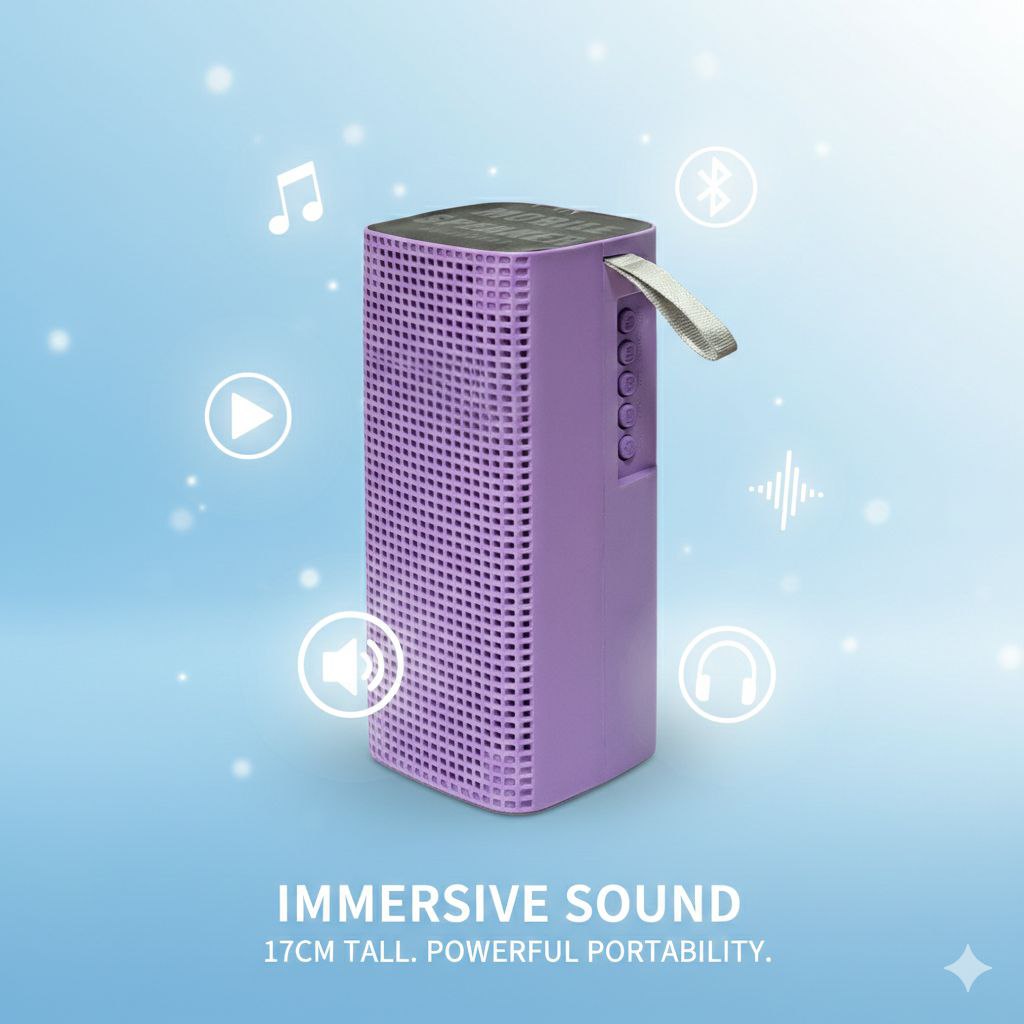 PARLANTE ALTAVOZ INALÁMBRICO PORTÁTIL CON LUCES LED MS-2230BT 17CM