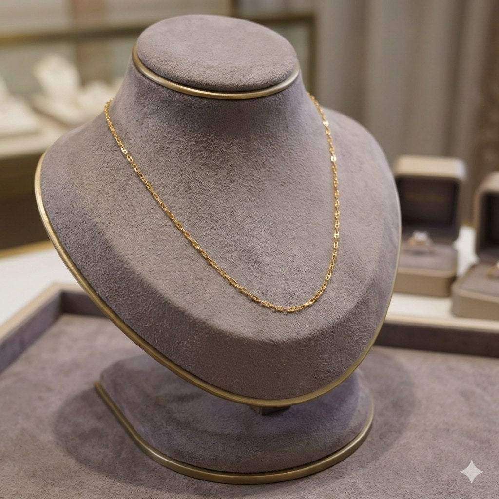 CADENA DE ORO 10K PARA DAMA 20CM PESO: 0.8G