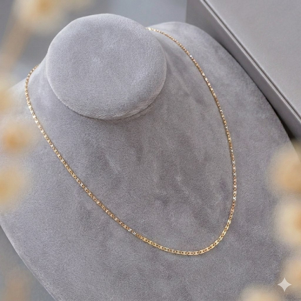 CADENA DE ORO 10K PARA DAMA 30CM PESO: 2.5G