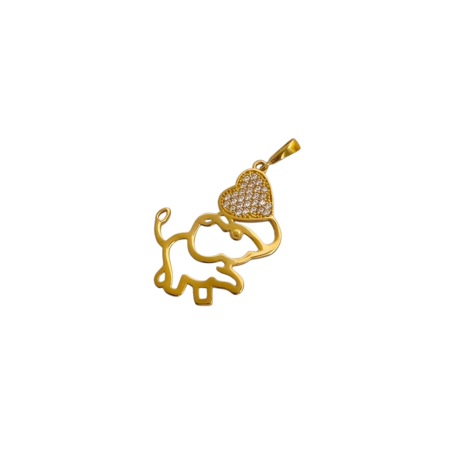 DIJE DE ORO 10K CON FORMA DE ELEFANTE 2.5CM PESO: 1.3G