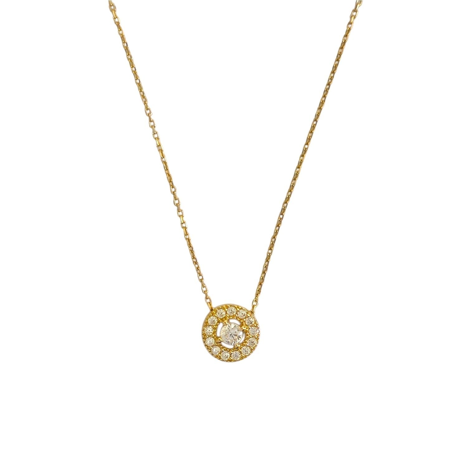DIJE DE ORO 10K EN FORMA CIRCULAR CON GEMAS 22CM PESO: 1.6G