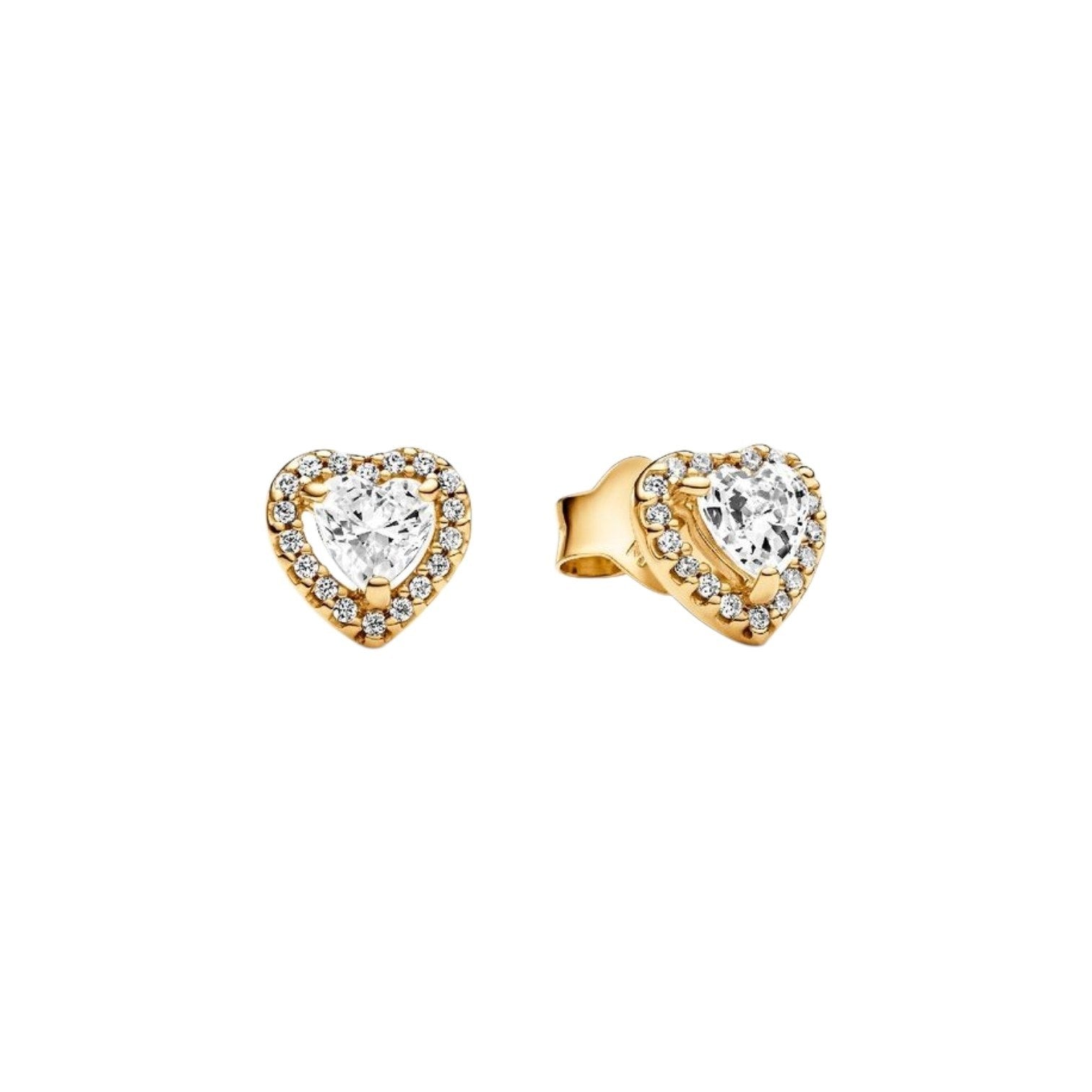 ARITOS PANDORA DE PLATA 9.25 CON FORMA DE CORAZON PESO 1.7G