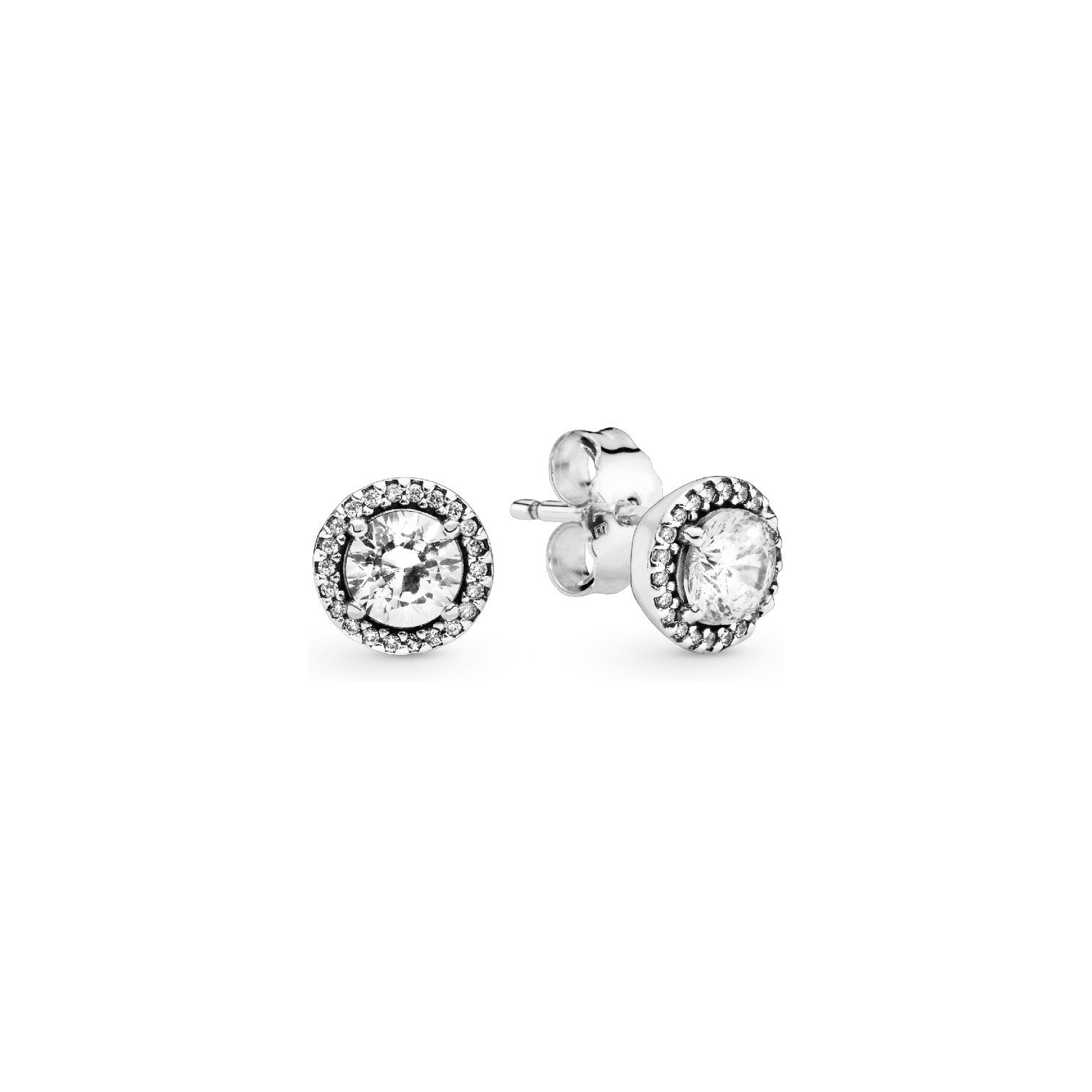 ARITOS PANDORA DE PLATA 9.25 CON DIAMANTE CIRCULAR PESO 2.2G