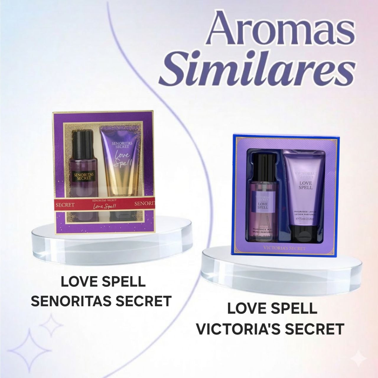 SET SENORITAS SECRET LOVE SPELL SPLASH 75ML CREMA CORPORAL 75ML (M) (AROMA SIMILAR VICTORIAS SECRET LOVE SPELL)