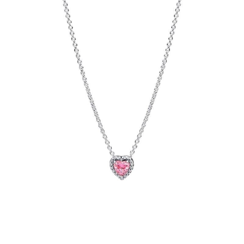 DIJE PANDORA DE PLATA 9.25 FORMA CORAZON ROSA PALIDO PESO: 3.1G