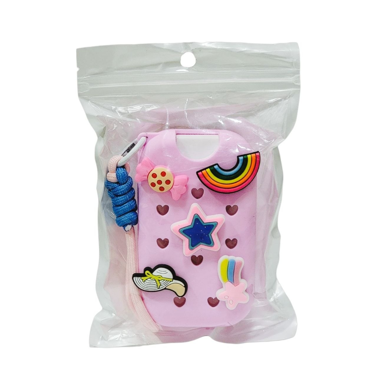 LLAVERO CON FUNDA DE SILICONA PARA DESINFECTANTE DE MANOS 30ML