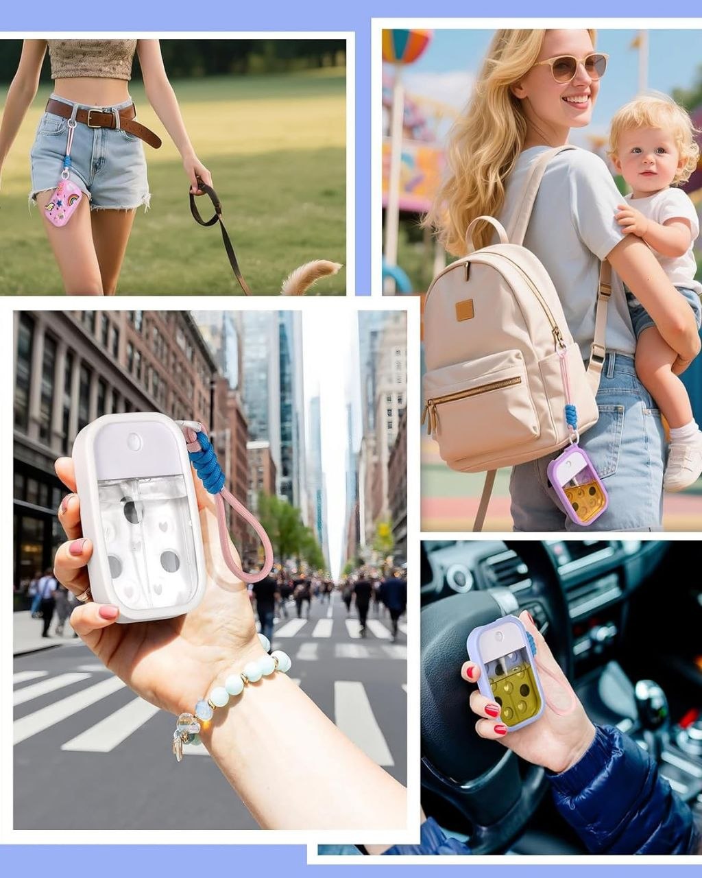 LLAVERO CON FUNDA DE SILICONA PARA DESINFECTANTE DE MANOS 30ML