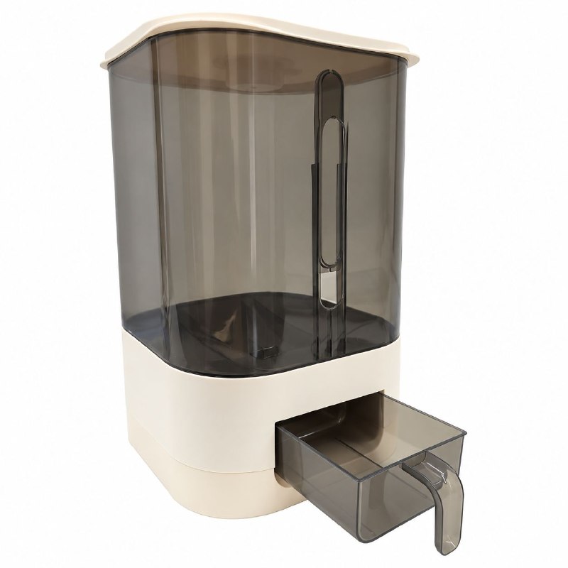 RECIPIENTE DISPENSADOR ALMACENADOR DE ALIMENTOS ARROZ Y GRANOS SECOS CON MEDIDOR 38X22CM