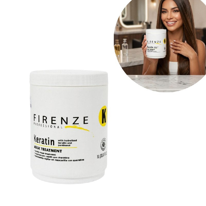 MASCARILLA DE TRATAMIENTO DEL CABELLO PROFUNDO CON KERATINA PARA PROLONGAR EL ALISADO FIRENZE 1L