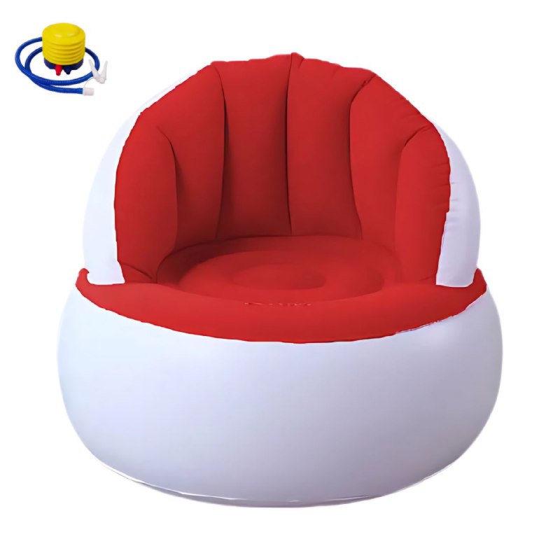 SOFA INFLABLE RECLINABLE, PARA EXTERIORES O INTERIORES CON BOMBA DE AIRE, 6 COLORES