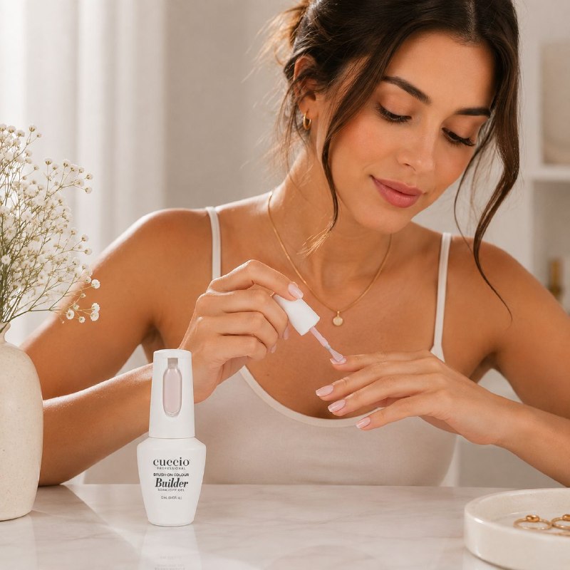 GEL CONSTRUCTOR QUE FORTALECE Y REFUERZA LAS UÑAS NATURALS CON TONO ROSA CUCCIO 13ML