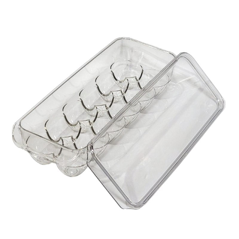 ORGANIZADOR DE HUEVOS TRANSPARENTE HUEVERA PARA 12 HUEVOS 33X12X9CM