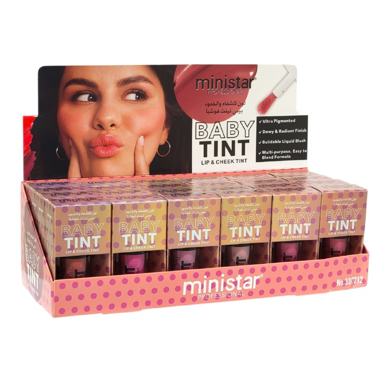 TINTA DE LABIOS Y MEJILLAS PIGMENTADA LIQUIDA RADIANTE  7MMINISTARL (DUPE DE REVOLUTION BEAUTY)