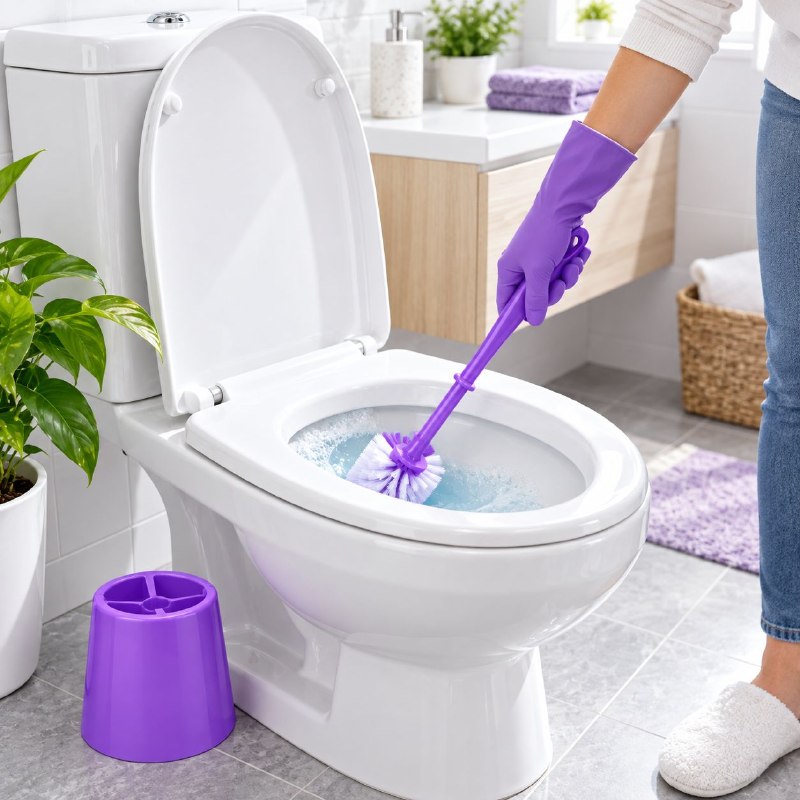 CEPILLO PARA LAVAR BAÑO INODORO CCON BASE ORGANIZADORA ECO 35CM
