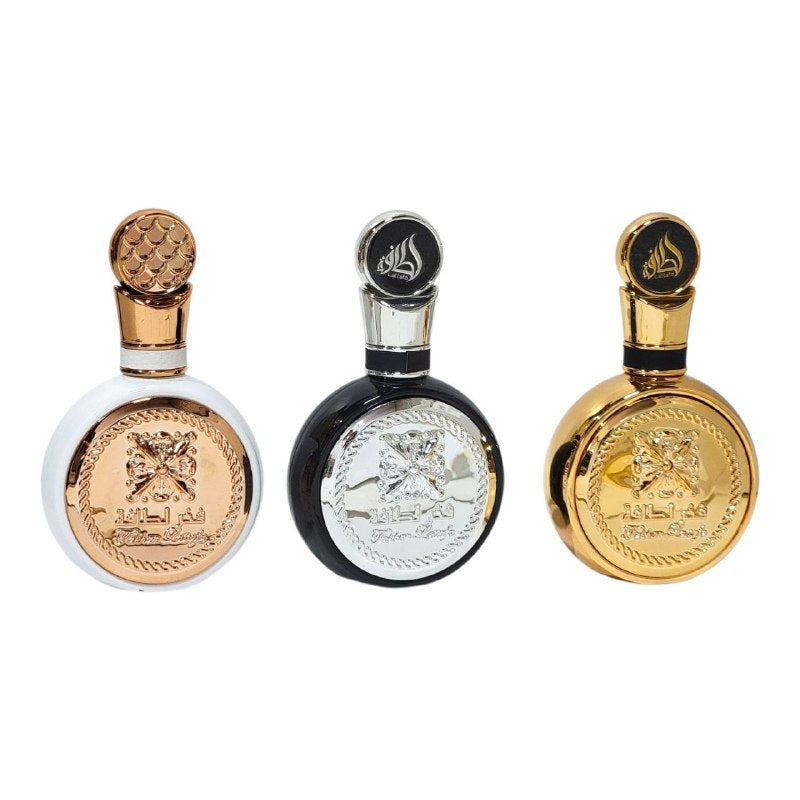 SET DE 4 MINI PERFUME ARABE ECONÓMICO FAKHAR LATTAFA PRIDE OF LATTAFA EDP 3X50ML