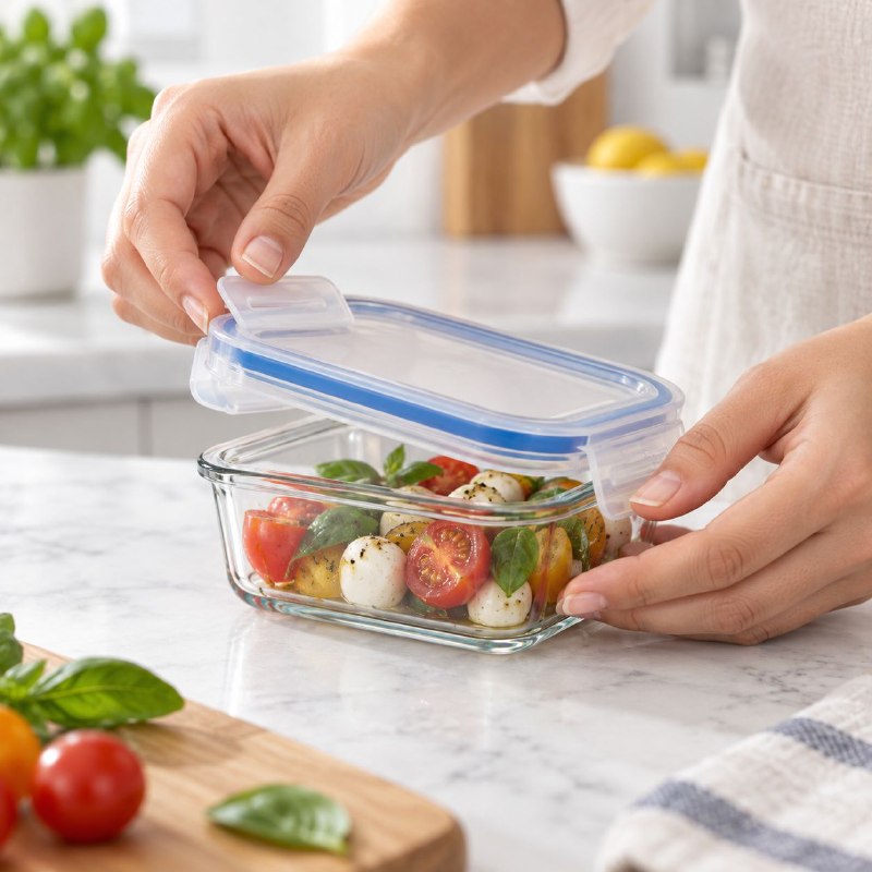 RECIPIENTE PANA PARA ALIMENTOS HERMETICA DE VIDRIO BENELI HOME 330ML