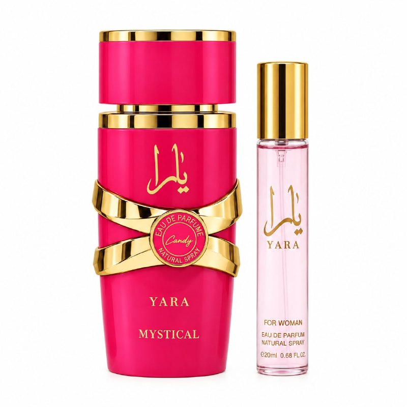 SET MYSTICAL YARA CANDY EDP 100ML, EDP 20ML (M) (AROMA SIMILAR LATTAFA YARA CANDY)