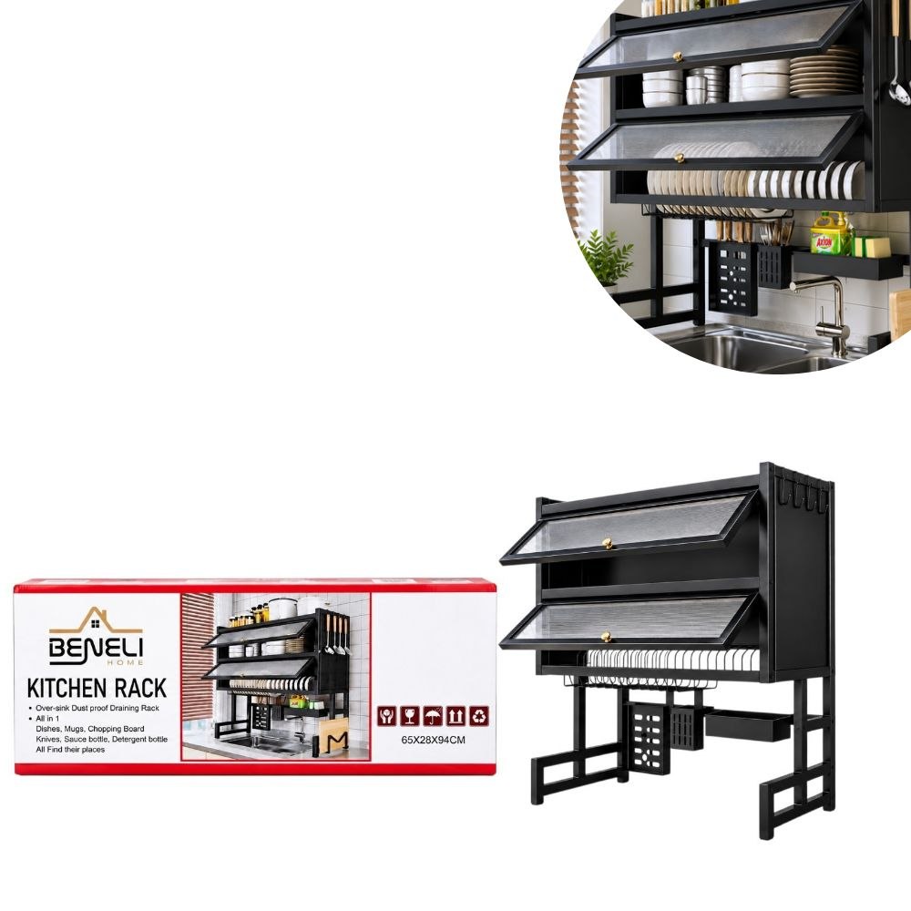 ESCURRIDOR Y ORGANIZADOR DE PLATOS SOBRE FREGADERO BENELI HOME 65X28X94CM