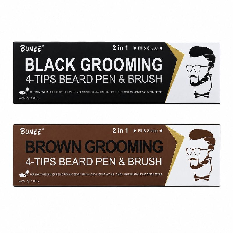 SET DE RELLENADOR DE PRECISIÓN PARA BARBA, BIGOTE Y PATILLAS BUNEE BEARD FILLER PEN KIT