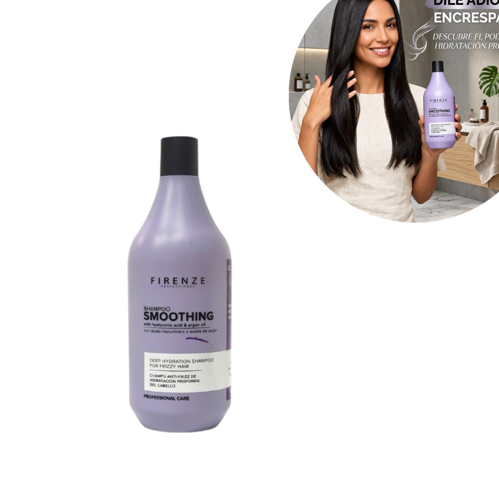 SHAMPOO HIDRATANTE DE ACIDO HIALURONICO Y ACEITE DE ARGAN ANTI FRIZZ FIRENZE 500ML