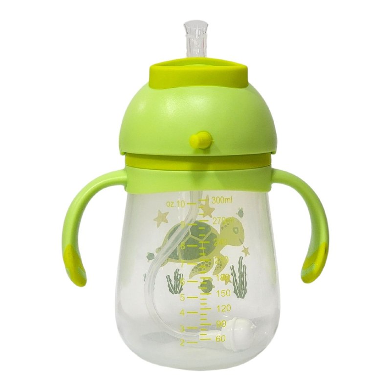 VASO ENTRENADOR ANTIDERRAME TIPO BIBERON CON PAJILLA PARA BEBES SMILY BABY 300ML