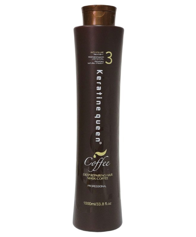 MASCARILLA PARA EL CABELLO REPARADORA CON EXTRACTO GLICÓLICO DE CAFÉ KERATINE QUEEN 1000ML