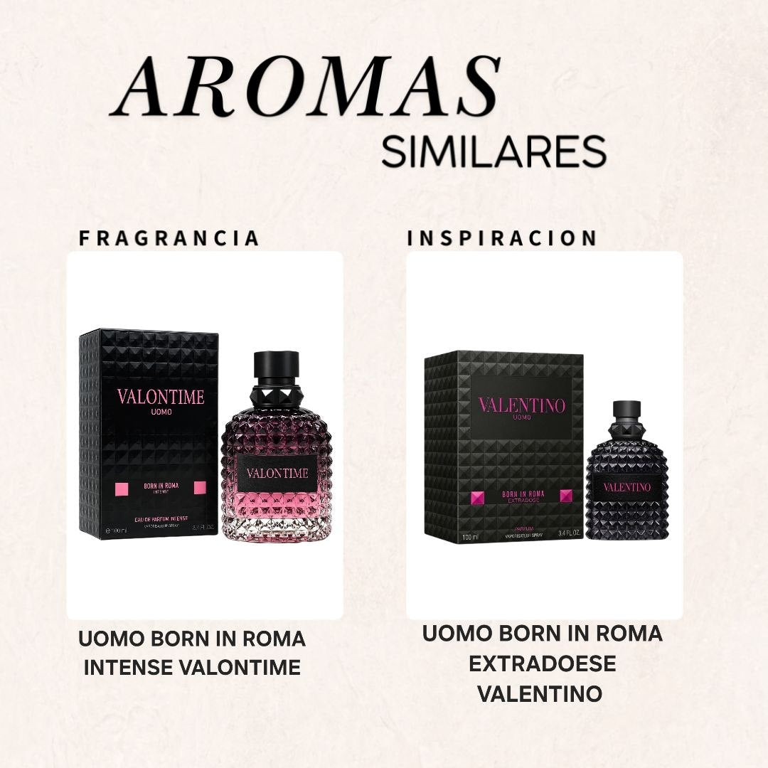 VALONTIME UOMO BORN IN ROMA INTENSE EDP 100ML (H) (AROMA SIMILAR A VALENTINO UOMO BORN IN ROMA INTENSE)