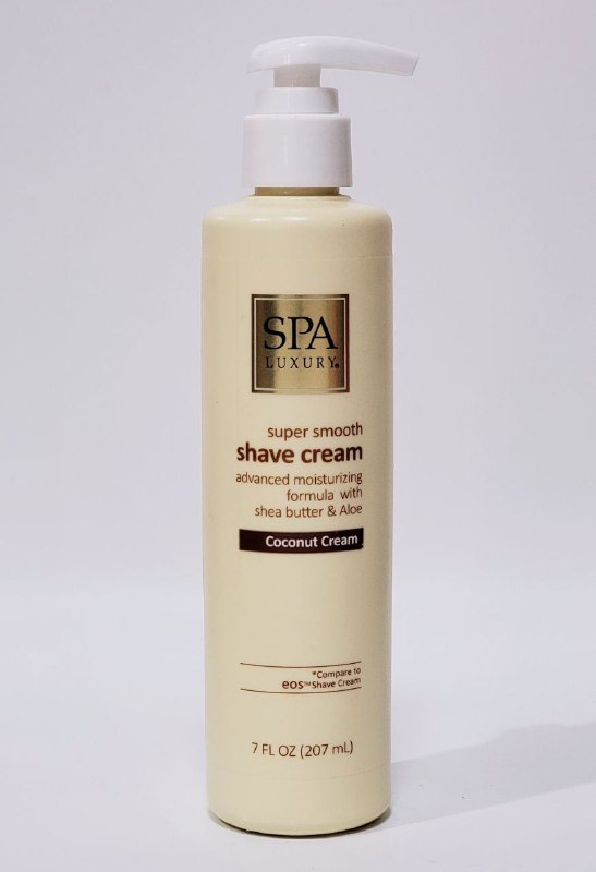 ESPUMA DE AFEITAR, CREMA DE AFEITAR HIDRATANTE CON MANTECA DE KARITE Y ALOE, DA HIDRATACION DURADERA QUE CALMA Y SUAVIZA LA PIEL, PROTEGE CONTRA LA IRRITACION AROMA A COCO SPA LUXURY 207ML
