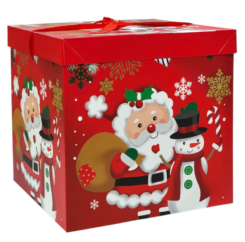 CAJA DE REGALO NAVIDEÑA EXTRA GRANDE 30X30CM